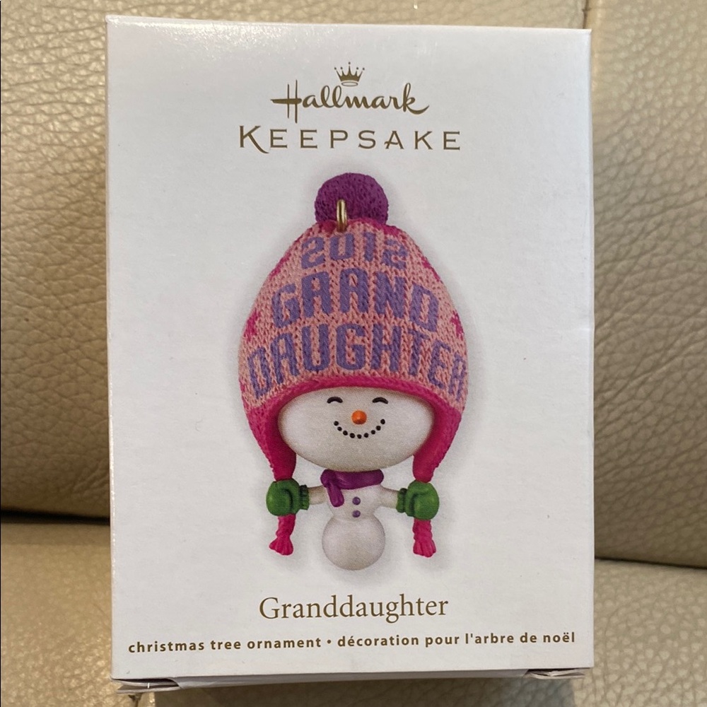 Hallmark Keepsake Granddaughter Ornament - Pink and Purple 2012